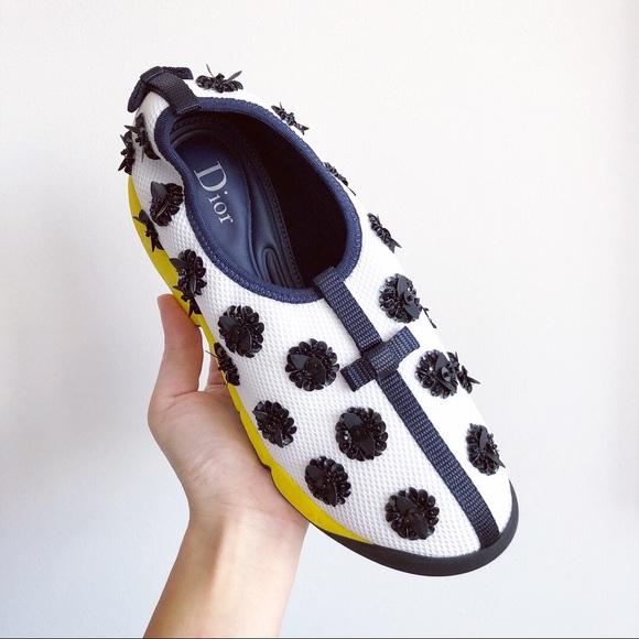 Christian Dior fusion Black White Flower Sneaker - Picture 3 of 5